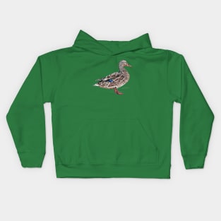 Mallard Duck - Female Kids Hoodie